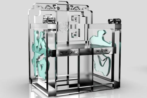 榫卯亞克力椅子